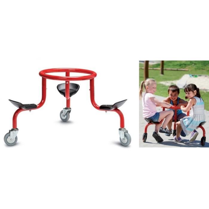 Tricycle enfant Tremblay CT - Rouge/Noir - 100x52 cm - Pour Enfant de 2 à 5 ans - Roues Multidirectionnelles