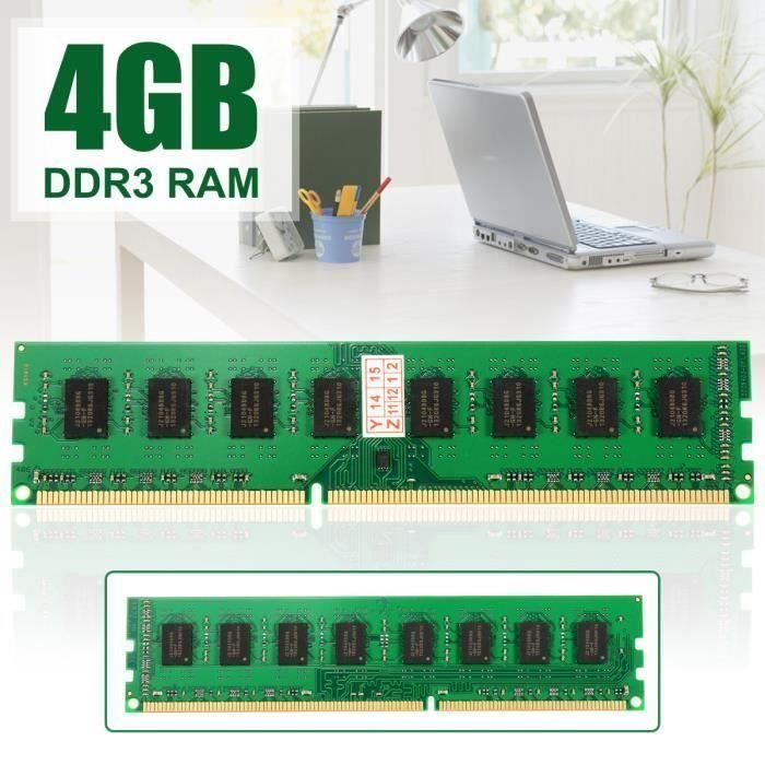 Mémoire RAM DDR3 8 Go (2x4 Go) PC3-10600U - Pour PC De Bureau - Occasion Testée Et Fonctionnelle