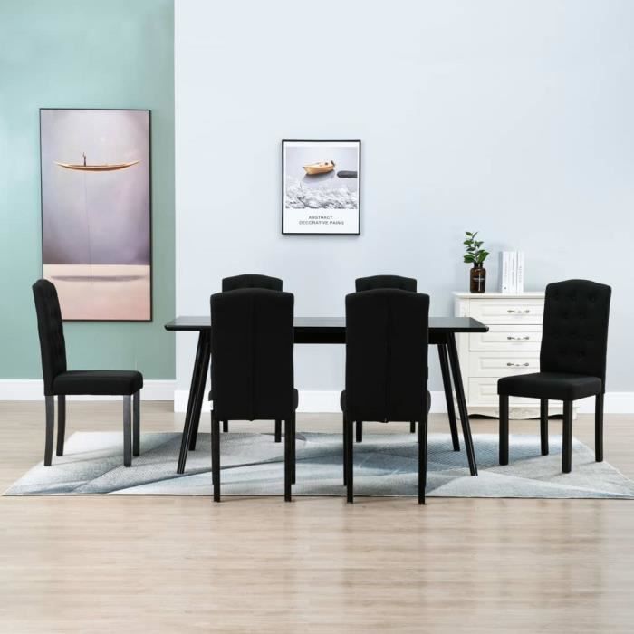 Lot De 6 Chaises Hautes De Salle à Manger En Nubuck Marron - Occasion