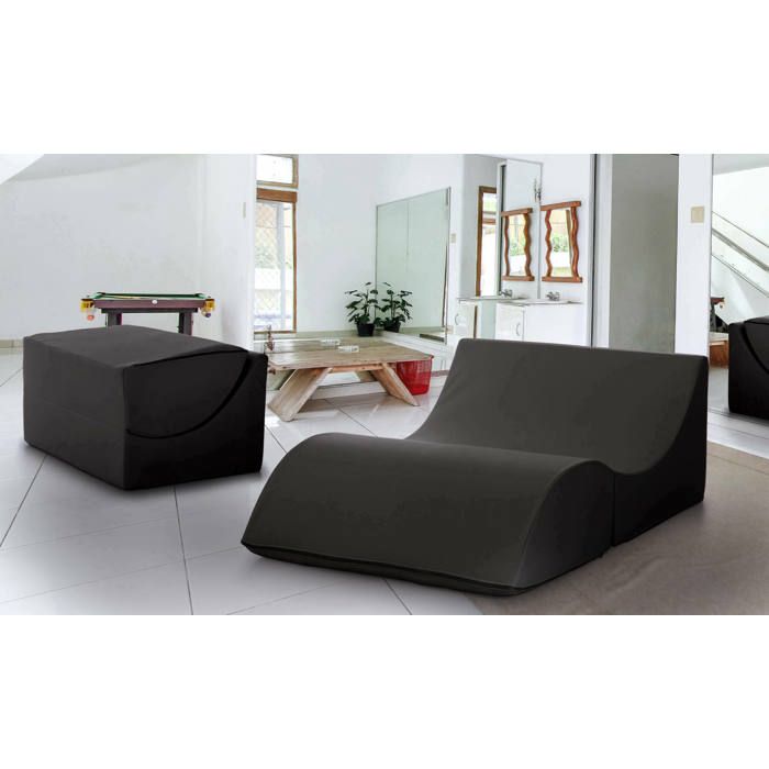 Lit pliant - DMORA - Annabella - 100x200 cm - Simili cuir imperméable - 2 places