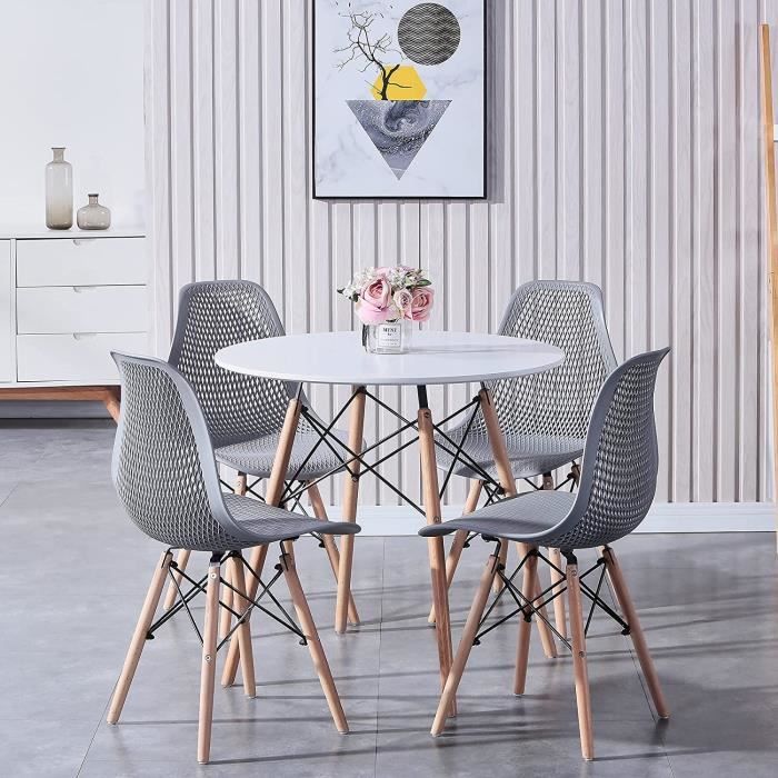 Ensemble Table à Manger Industriel 5 Pièces Table De Repas Chaises Gris Rustique Ensemble Table à Manger Industriel 5 Pièces Table De Repas Chaises Gris Rustique