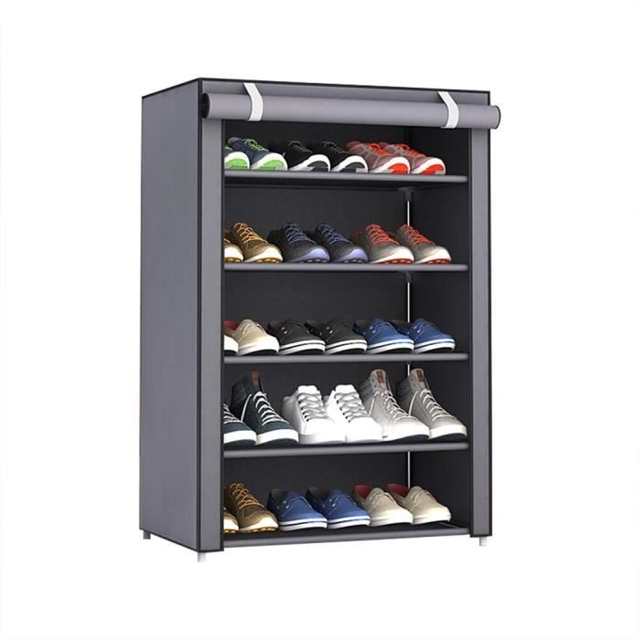 Meuble à chaussures,Armoire à chaussures vertical en tissu nontissé