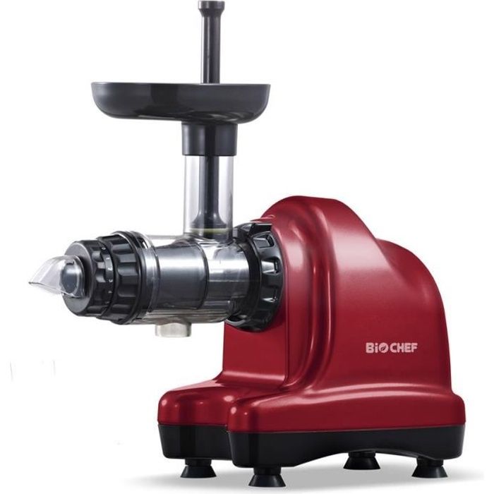 Extracteur de jus - BIOCHEF - AXIS Cold Press Rouge - 150 Watt - Centrifugeuse - Biochef