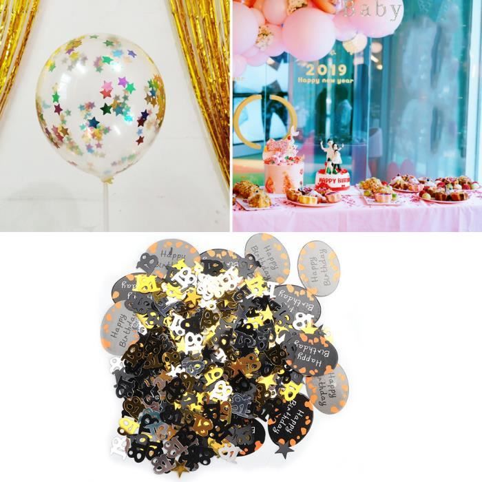 Confettis Anniversaire 18 Ans - 500 Pièces Argent Et Rose - Décoration Table Fête