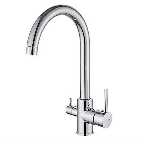 Auralum Robinet Mitigeur Cuisine Pour Osmoseur Robinet Cuisine 3 Voies Bec Haut Pivotant A 360 Filtre A Eau Robinetterie Laiton C Achat Vente Robinetterie De Cuisine Auralum Robinet Mitigeur Cuisi Cdiscount