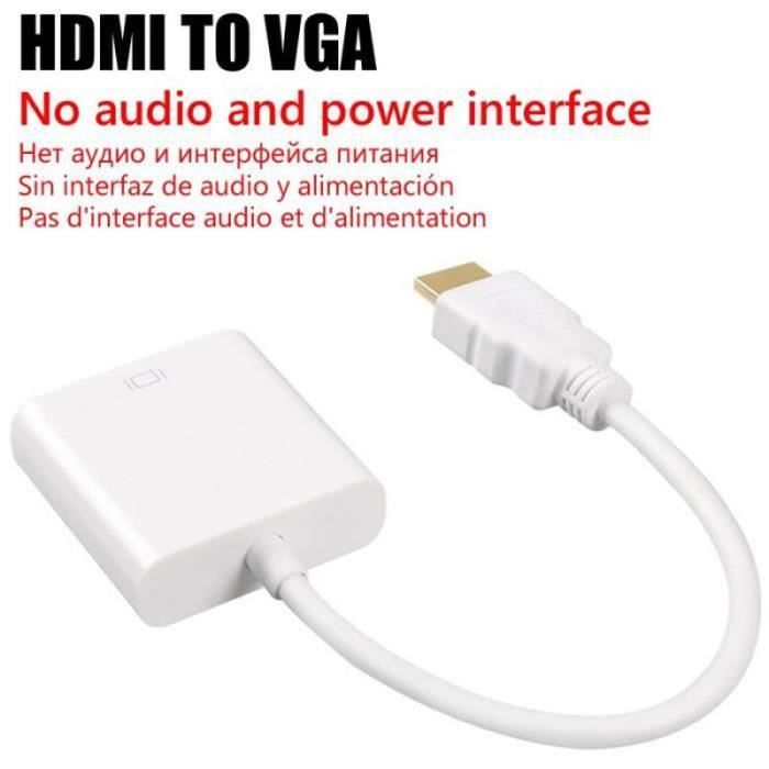 C - Adaptateur convertisseur d'interface HD 1080P HDMI mâle vers VGA ...