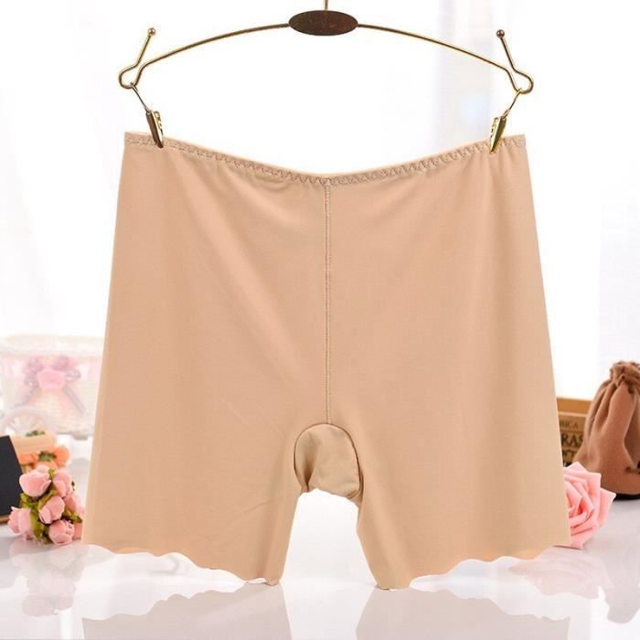 Shorty Invisible Femme Sans Couture - 85% Nylon/15% élasthanne, Doublure Coton, Anti-remontée, été - 2