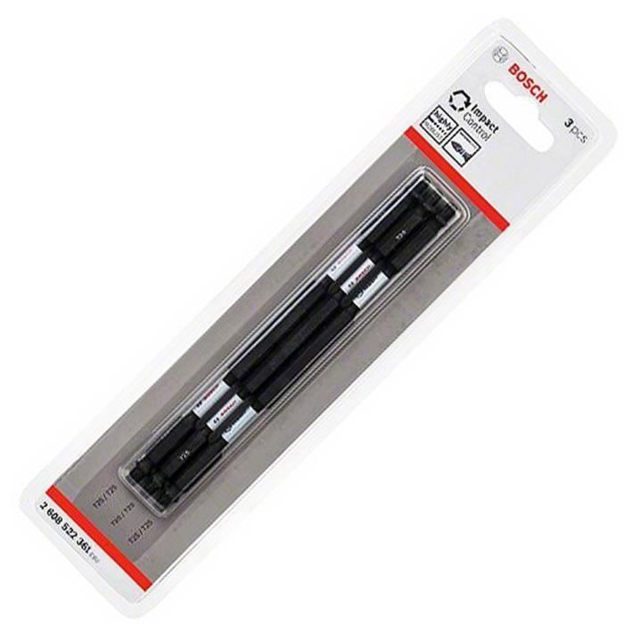 Bosch Set d'embouts de vissage doubles Impact Control 3 pce T25 150 mm 2608522361 - vue 7
