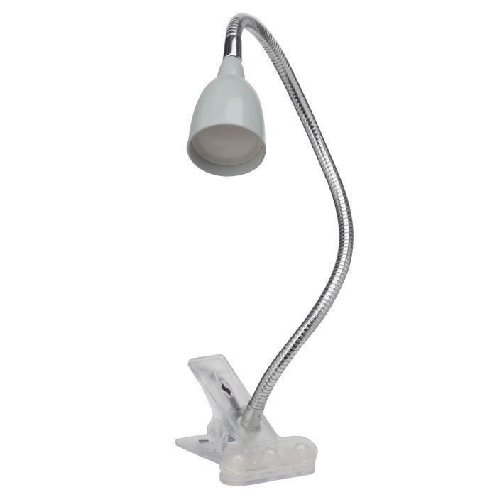 Lampe pince LED - BRILLIANT - Anthony - 38 cm - 2 5W - Acier et titane Lampe pince LED - BRILLIANT - Anthony - 38 cm - 2 5W - Acier et titane