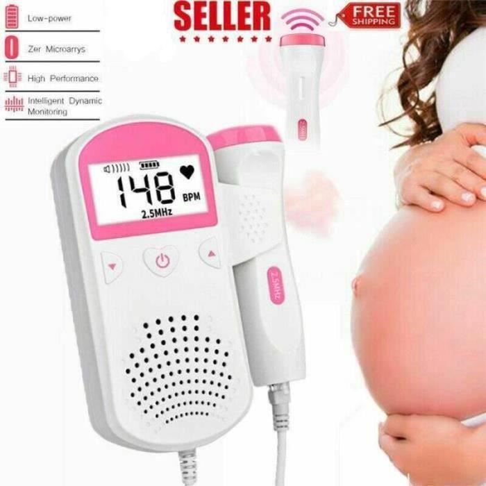 Doppler Moniteur Fœtal avec 18 pouces Écran LCD Détection FHR - Écoute Bébé coute Battement Coeur Bébé Heartbeat Prénatal