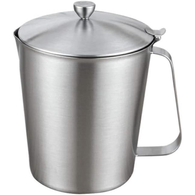 Pichet à Lait Mousseur MagiDeal En Acier Inoxydable 600ml - Design Artistique Avec Couvercle Pour Latte Art Et Café Parfait