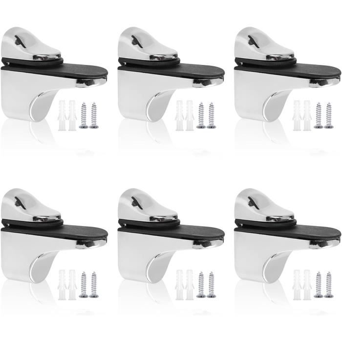 Support Réglable Pour étagères En Verre Et Bois Fabriqué En Zamac Fini Chrom Mat Mesures 233843mm Systme De Fixation Talla 54377658
