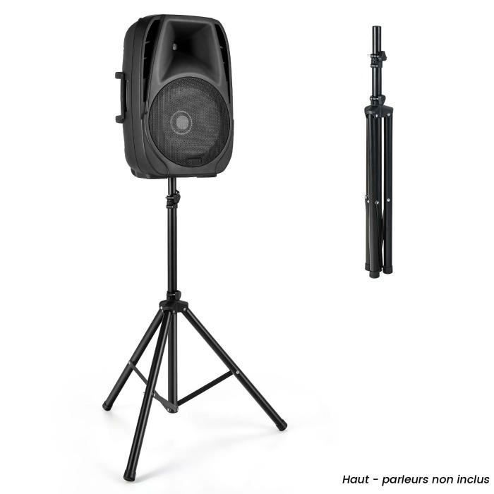 Support mural gris pour enceinte - finition silver - Par 2 - réglable