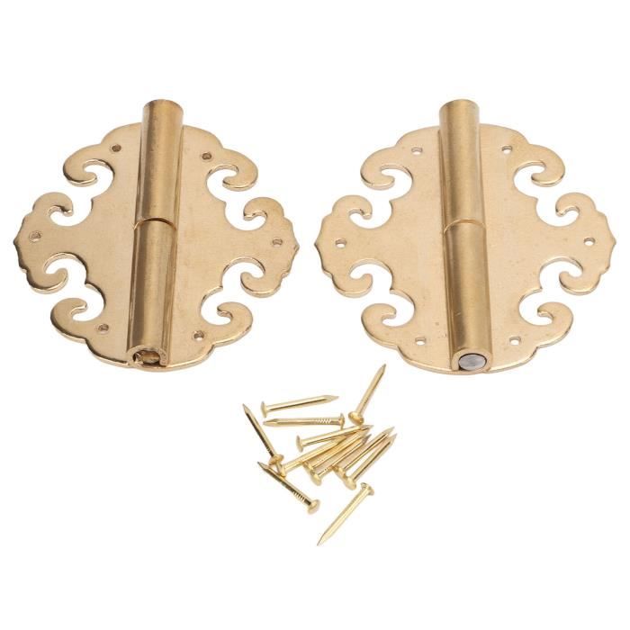Vieilles Charnières De Cabine En Laiton Doré – Robustes Et Marines, Look Ancien Garanti !