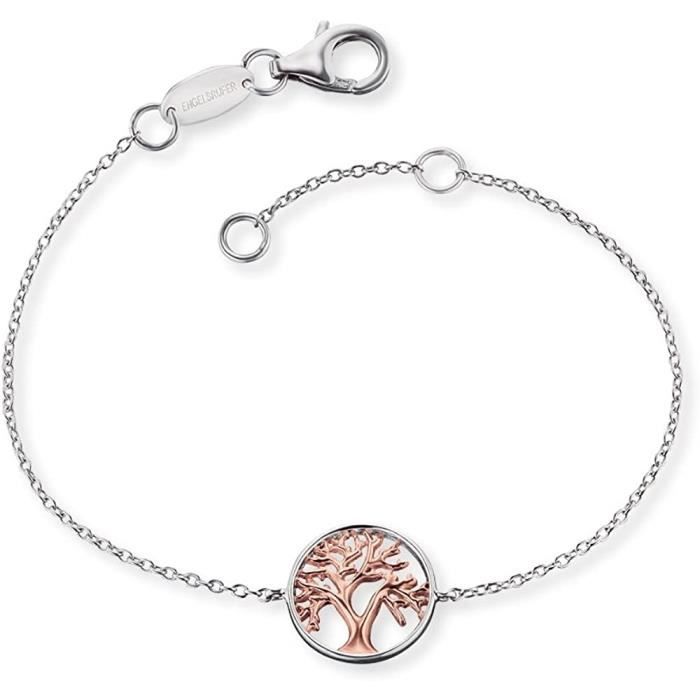 Pendentif Arbre De Vie Leonardo Jewels - Acier Inoxydable Bicolore Or/Argent - Cadeau Femme