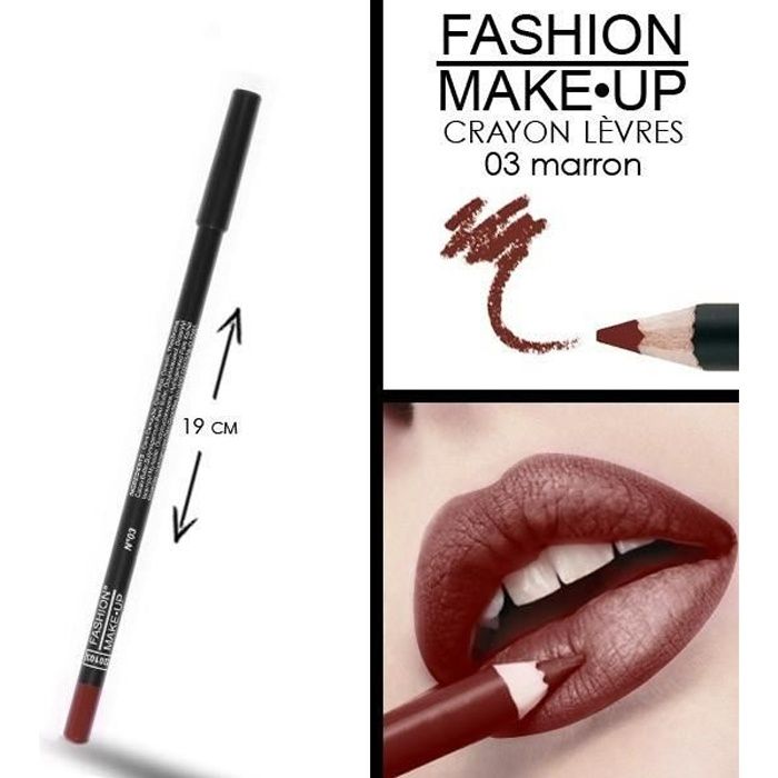 Fashion Make Up Crayons lèvres 03 Marron Cdiscount Au quotidien