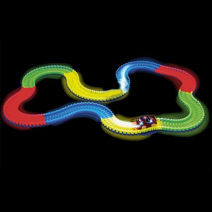 Circuit De Voiture Flexible Lumineux Modulable Enfant 162 Pieces