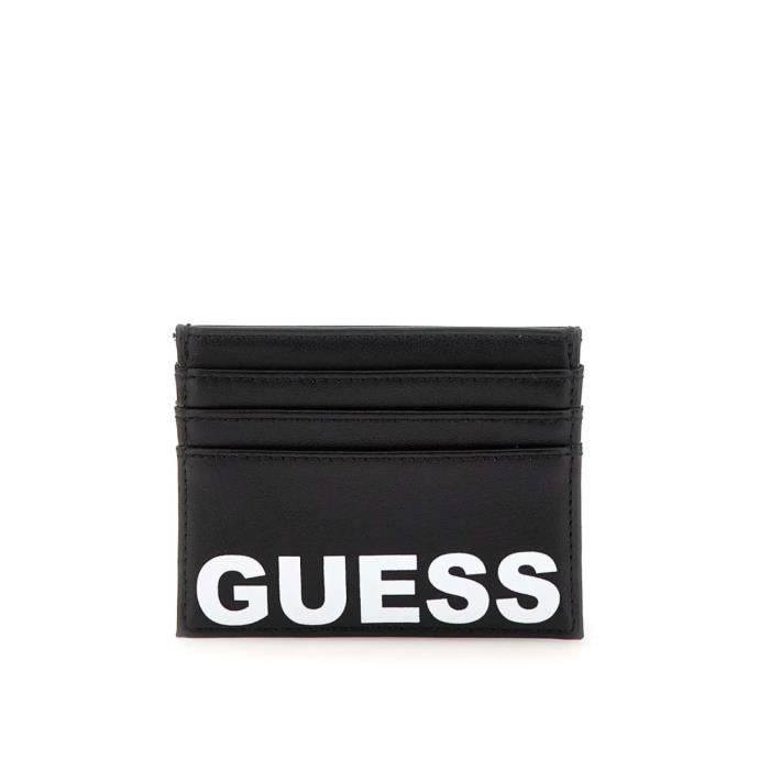 Porte cartes cuir PU gros logo Guess jeans Homme Cdiscount