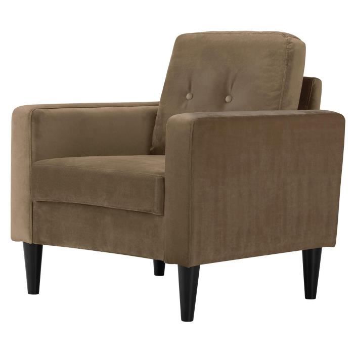 Nettoyer Fauteuil Velours Ras Ibra Velvet Fauteuil Velours Taupe Classique L 80 X P 81 Cm