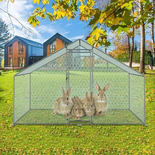 Meilleurs prix pour Poulailler extérieur LARS360 - Tube en acier galvanisé - Toit d'ombrage - Convient pour les poules - 3 x 2 x 2 m