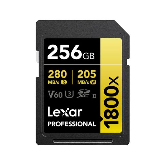 Carte mémoire Lexar carte sdxc 256 go 1800x pro 270 mo/s classe 10 uhs-II u3 Carte mémoire Lexar carte sdxc 256 go 1800x pro 270 mo/s classe 10 uhs-II u3