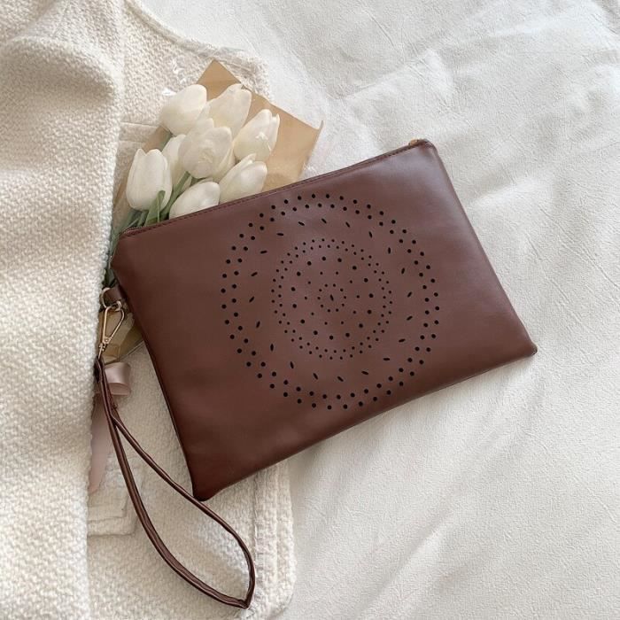 Pochette ajouree a la mode pour femmes sac a enveloppe polyvalent sacoche de diner sacs a main en cuir pour dames Cdiscount Bagagerie Maroquinerie