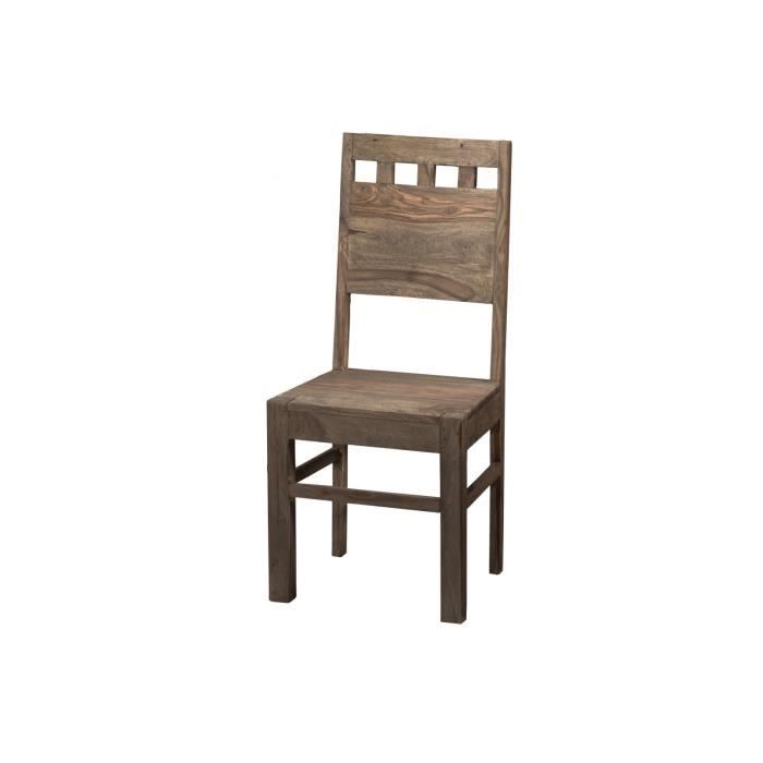 Chaise 45x45 Palissandre huilé Gris taupe Set 2 NATURE GREY N° 120 Chaise 45x45 Palissandre huilé Gris taupe Set 2 NATURE GREY N° 120