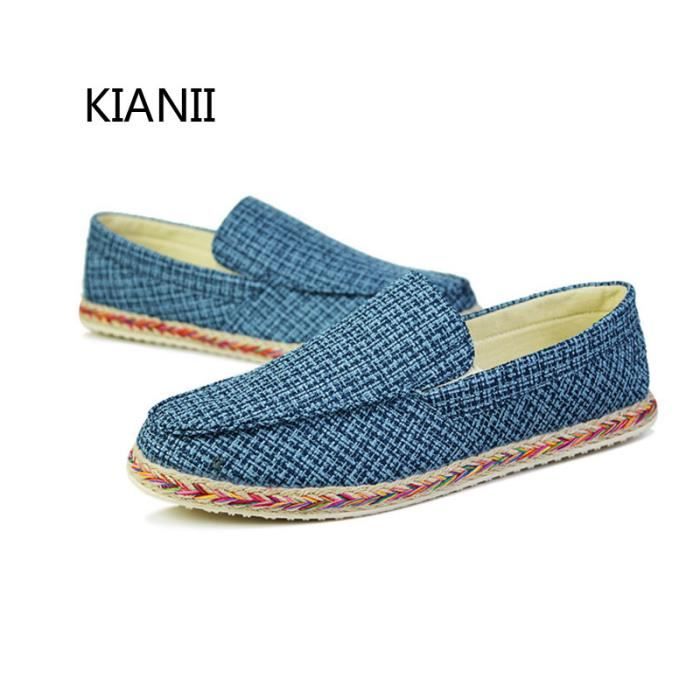 Mocassin toile homme clearance
