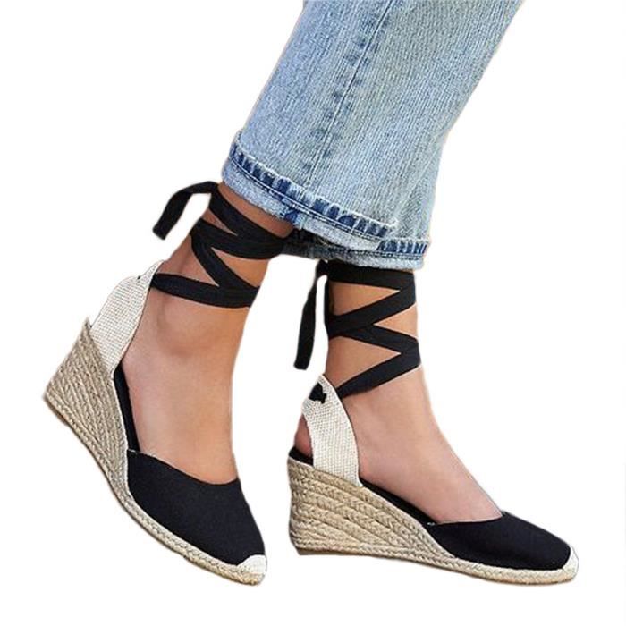 espadrille femme noir