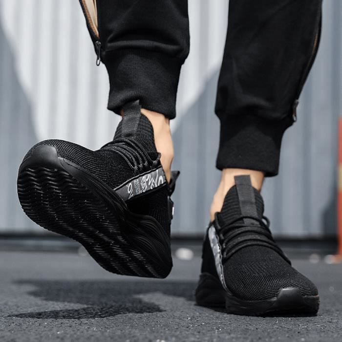chaussure sneakers basket femme tissu noir grise rose légère confortable  sport