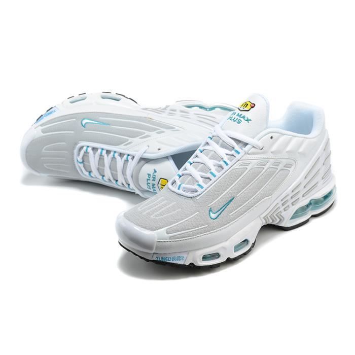 Chaussures Hommes Nike TN Plus 3 Blanc Dessus Synth tique