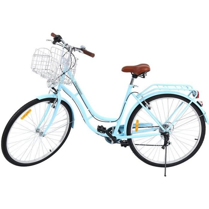 Ridgeyard 28 Pouces Velos De Ville Pour Homme Femme 7 Vitesses Femme City Bike Outdoor Sports City Velo Bleu Prix Pas Cher Cdiscount