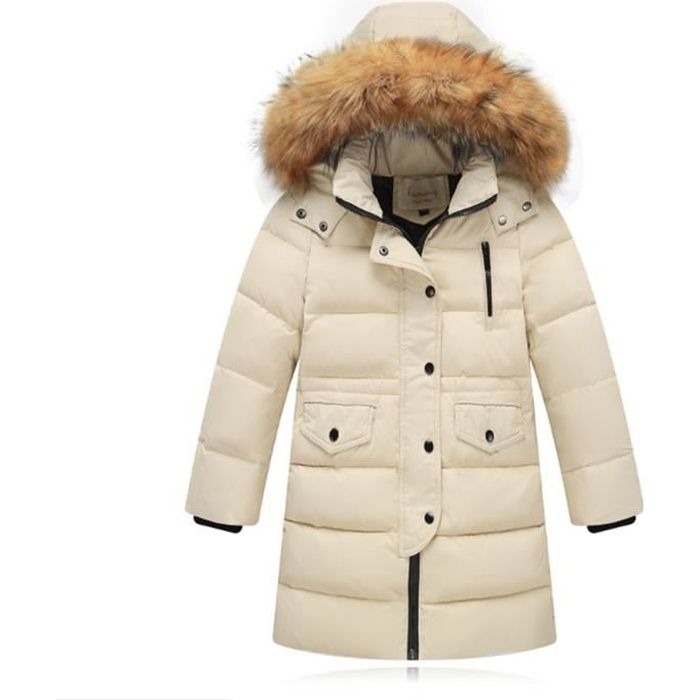 Doudoune Enfant Fille KONVINIT Manteau d'hiver Mi-Long Fibre