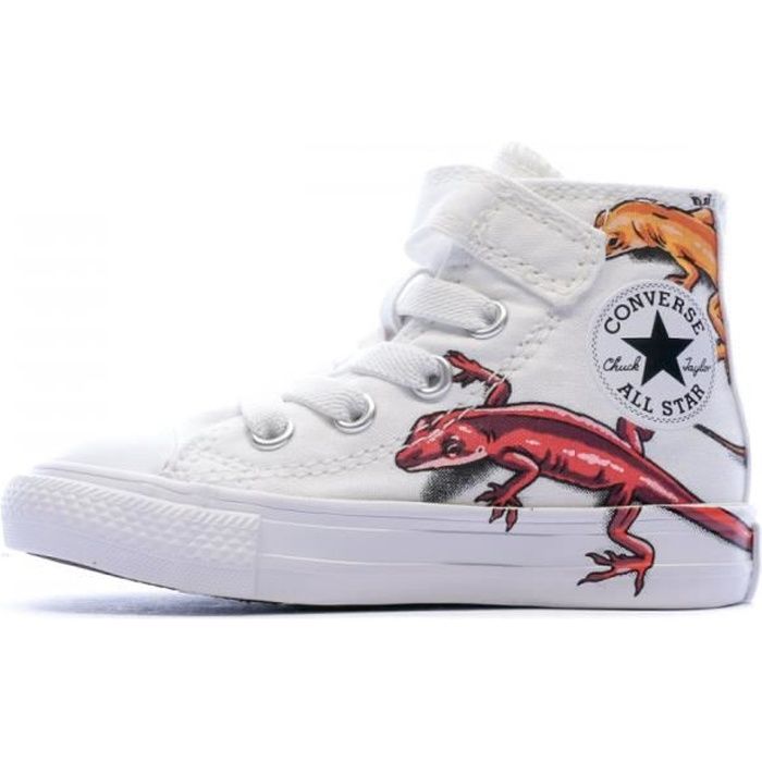 Baskets Blanches Lezard Bebe Converse Blanc Cdiscount Chaussures