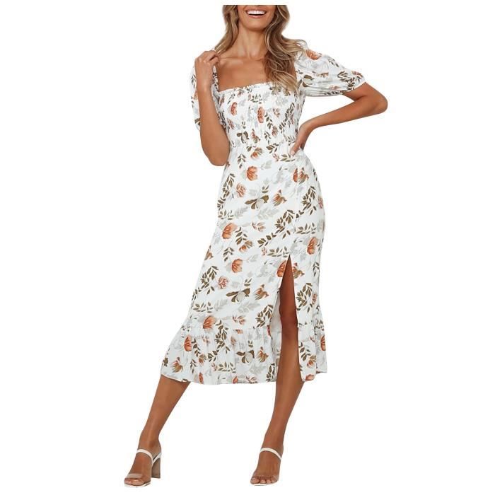 Robe longue élégante à manches longues et revers à imprimé floral