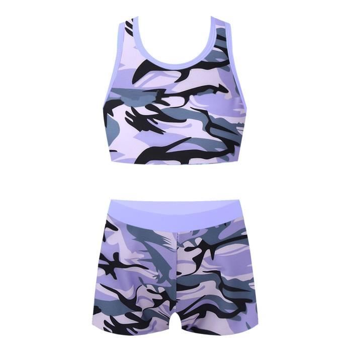 Maillot De Bain Deux Pièces Fille YiZYiF Tankini Imprimé Fleur - 3-16 Ans