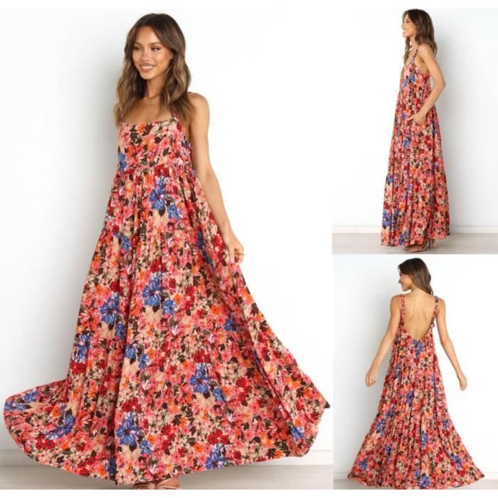 Fond De Robe Femme Longue Coton Jupon Sous Robe Bretelles Chemise De Nuit Slip Elegant Mini Droite Robe Robe A Fleurs XL Floral rouge Cdiscount Pret a Porter