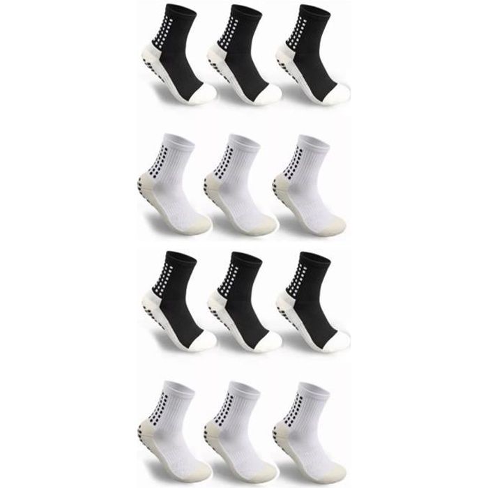 Fydun 6 paires de chaussettes de sport antidérapantes Mid - cylindre Football Basketball adultes enfants Running Training SD021
