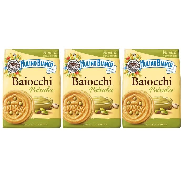 MULINO BIANCO Baiocchi - biscuits fourrés à la pistache 240g - 3 paquets -  Cdiscount Au quotidien