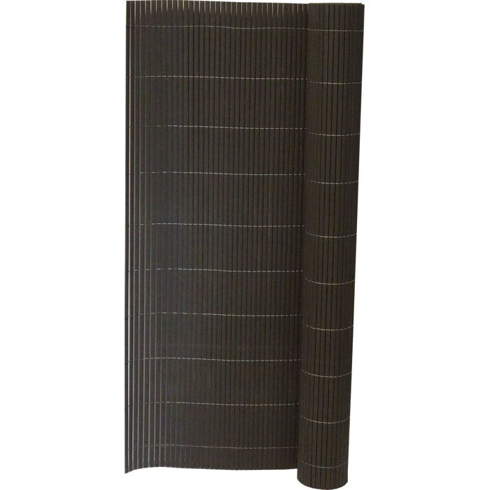 Canisse PVC double face - NATURE - 10 mm - Gris - 3 x 1 m