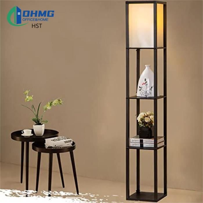 Lampadaire - OHMG - HST - Moderne - Noyer - Étagère - 1 6m