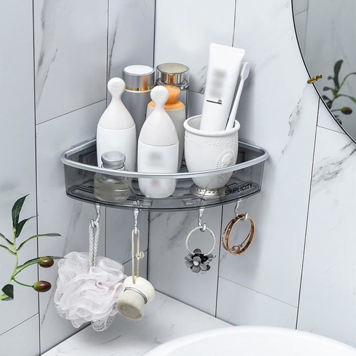 GERUIKE Etagere Douche Angle,Etagere Salle de Bain Sans Percage, Rangement  Douche, Etagere Baignoire, Aluminium, Étanche, Avec Crochets, pour Salle de  Bain et Toilettes Pistolet Géry : : Cuisine et Maison