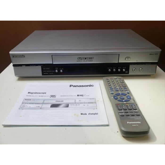 MAGNETOSCOPE PANASONIC NV-HV60 LECTEUR ENREGISTREUR K7 CASSETTE VHS SQPB (S-VHS SUPER VHS SVHS) HIFI + TEL