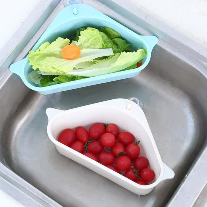 Porte-éponge De Cuisine Suspendu Au Robinet - 3 Pièces | Avec Trous Drainage, Réglable, Rangement évier Propre Et Sec