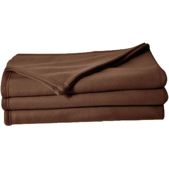 TOISON D'OR - Couverture polaire - NEGOC-008510 - Poleco - 220x240cm - Chocolat