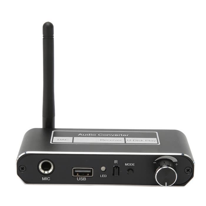 Mini Amplificateur De Puissance BT 5.0 Stéréo HiFi Numérique 2 Canaux 50 W Et 50 W Avec Entrée USB, Connexion Stable, Aspect Grain De Bois Avec Coque Robuste