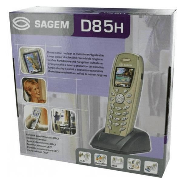 SAGEM Telephone fixe DECT duo Sagem ecran LCD repertoire 50 numeros
