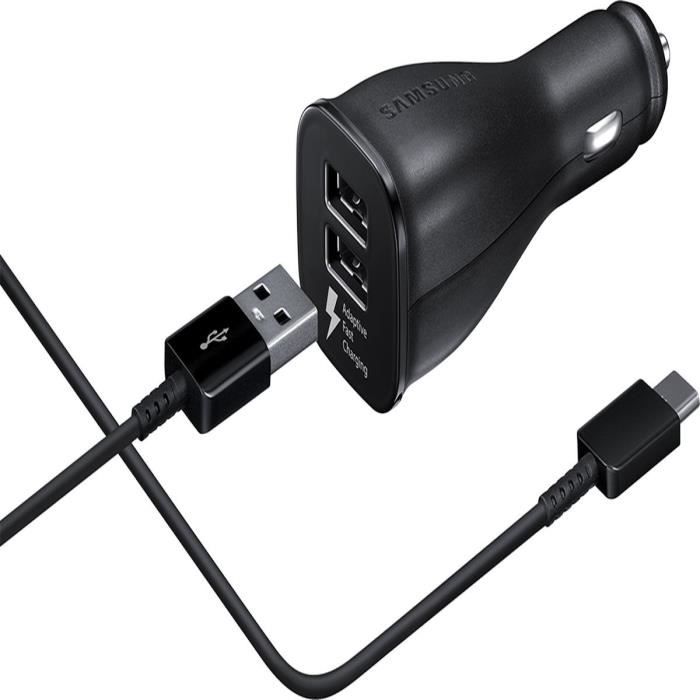 We- Chargeur allume-cigare USB - Noir