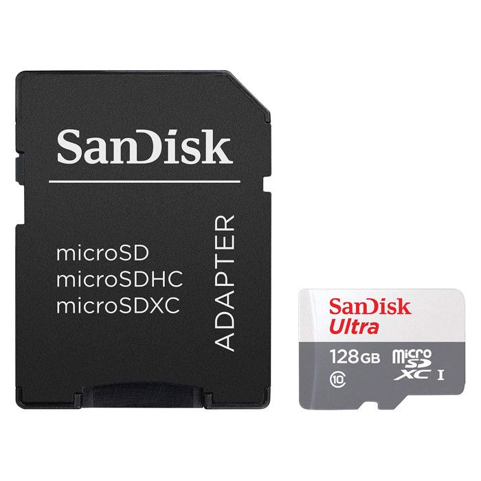 Carte mémoire flash - SANDISK - Ultra microSDXC 128GB - Class 10 - Jusquà 100 Mo/s