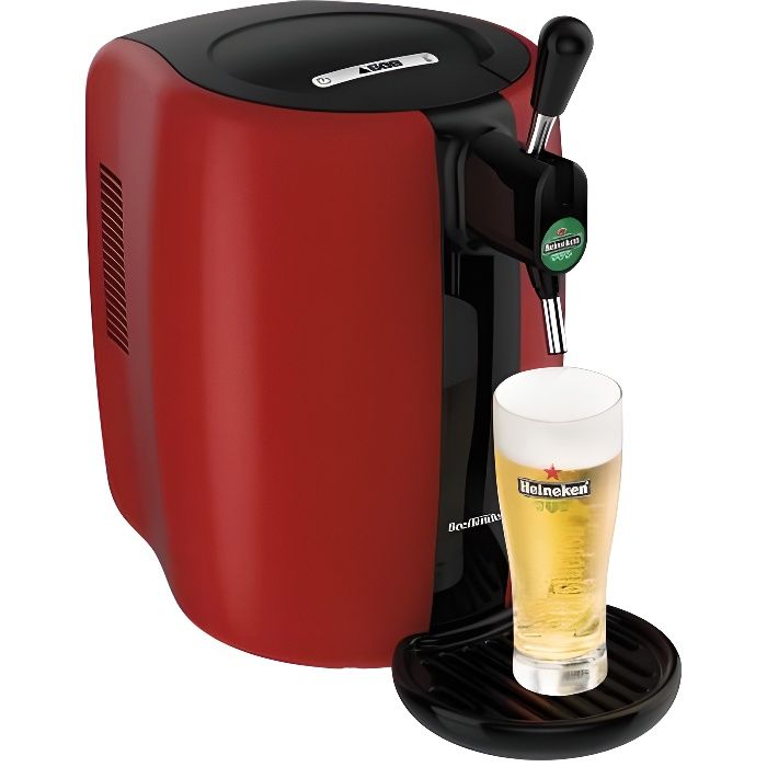 seb vb310510 tireuse a biere beertender compatible futs 5 l noir rouge cdiscount electromenager